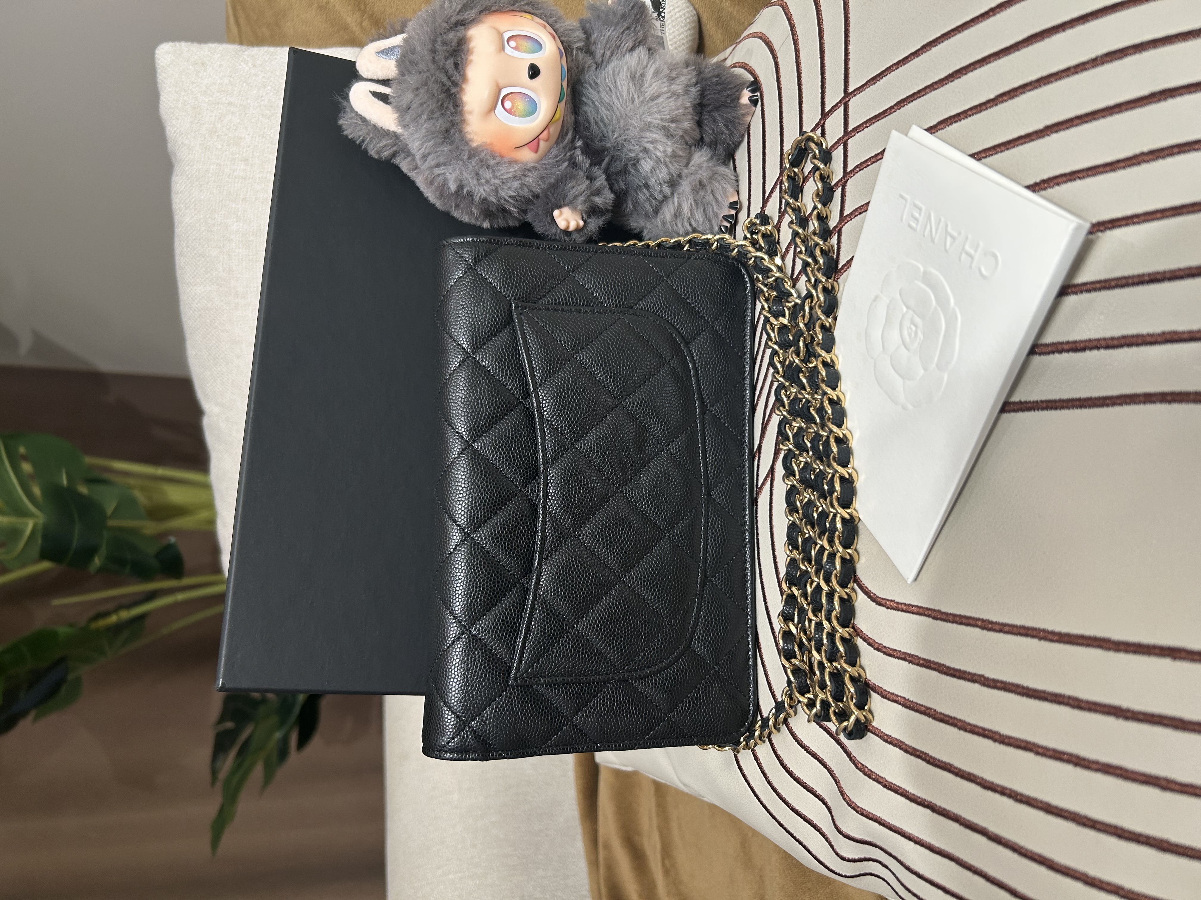 全新 Chanel Wallet On Chain AP3076 黑色荔枝牛皮  100%Authentic, Unused 全新未使用品 ✅專門店收據✅Dust bag ✅Box