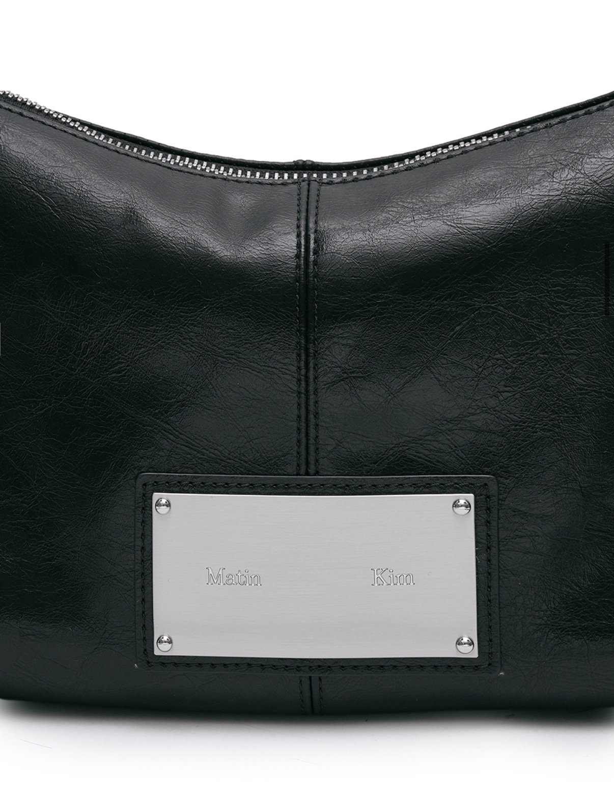 MATIN KIM特價場 EYELET SHIRRING SHOULDER BAG IN BLACK