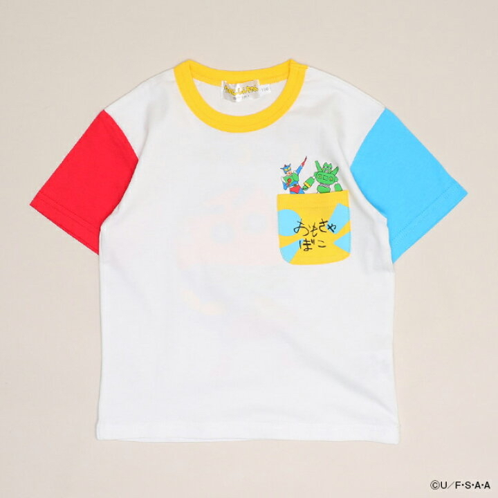 🇯🇵預訂 日本直送🇯🇵Babydoll x蠟筆小新系列兩色人物前後印花口袋撞色短袖T恤
