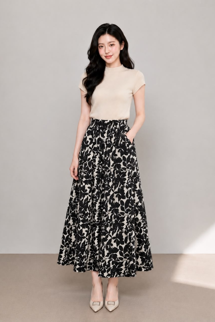 965 Azure Bloom Palazzo Pants