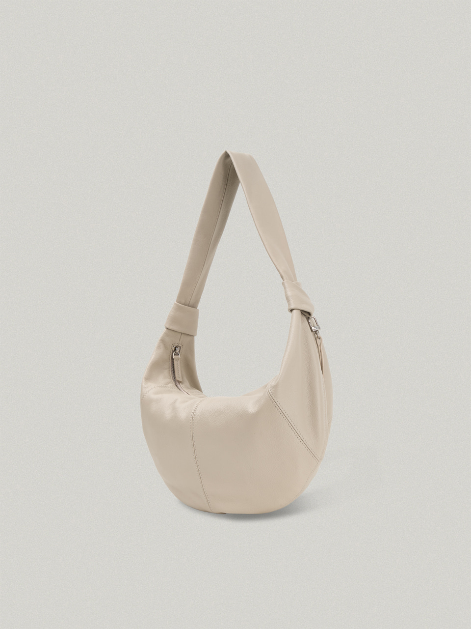 AMANT HOBO BAG - PLAIN (ECRU/ BLACK) 