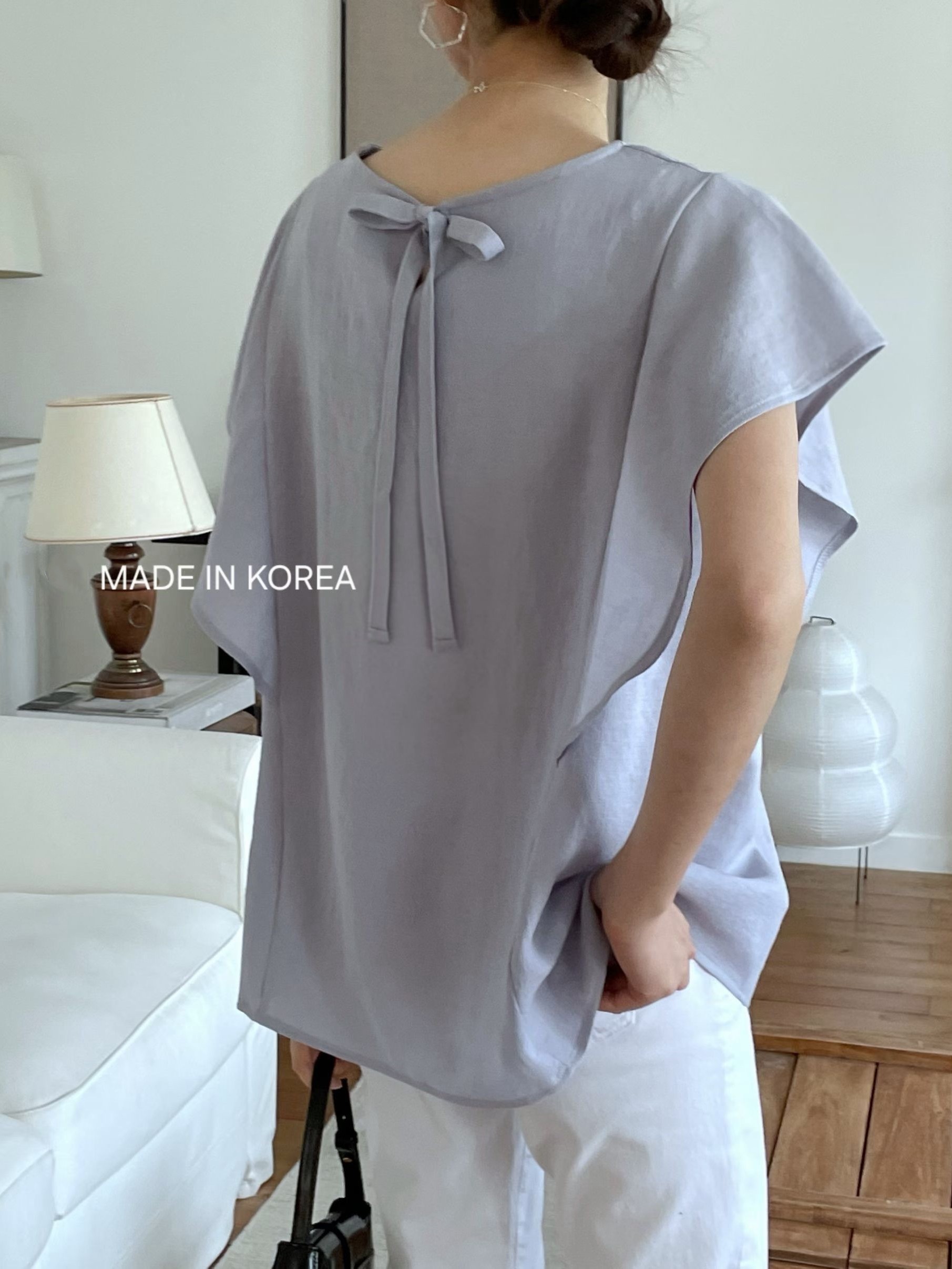 G6277 韓國🇰🇷ruffle後蝴蝶top