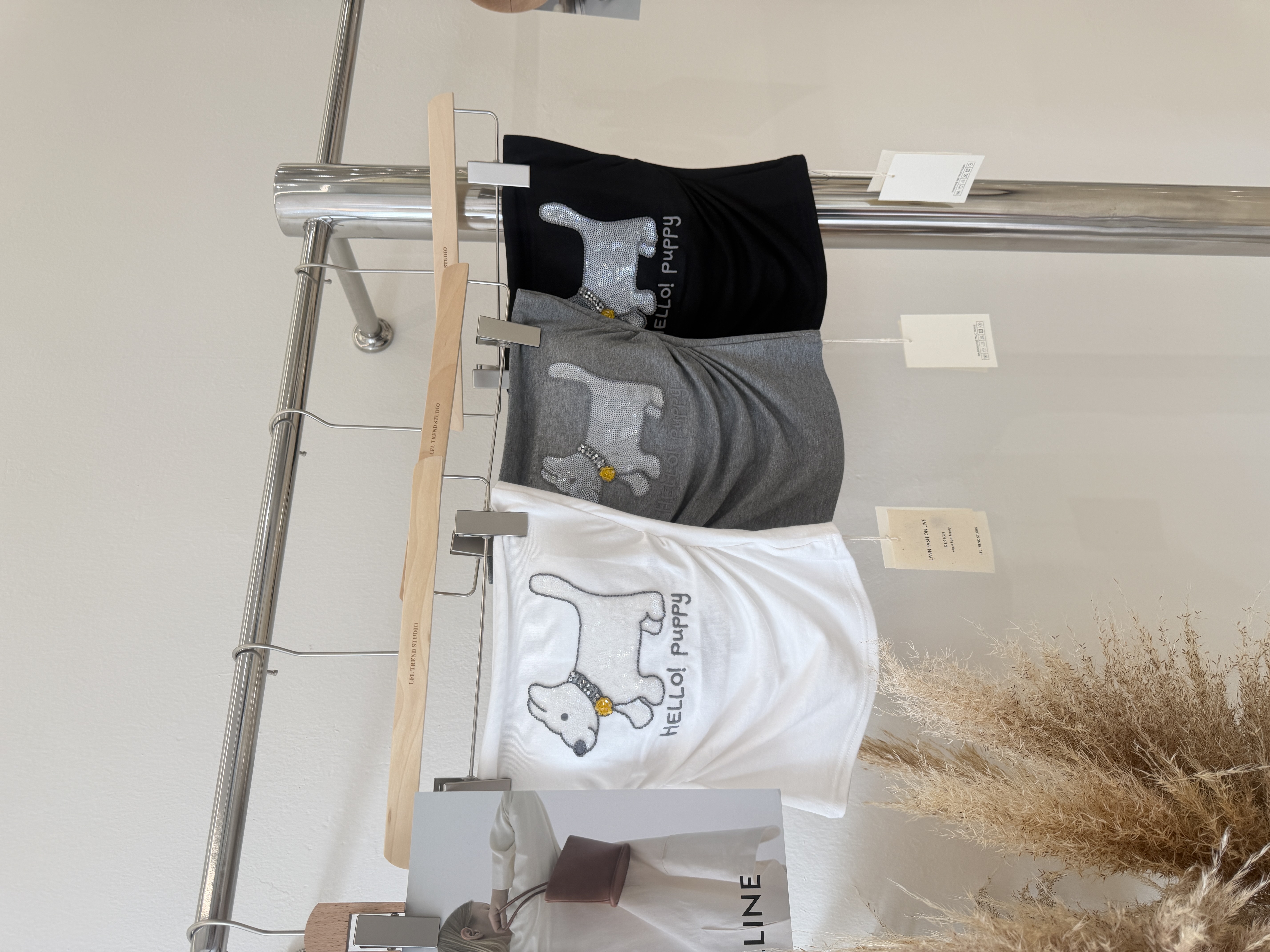 6590 甜辣妹珠片绣小狗狗抹胸