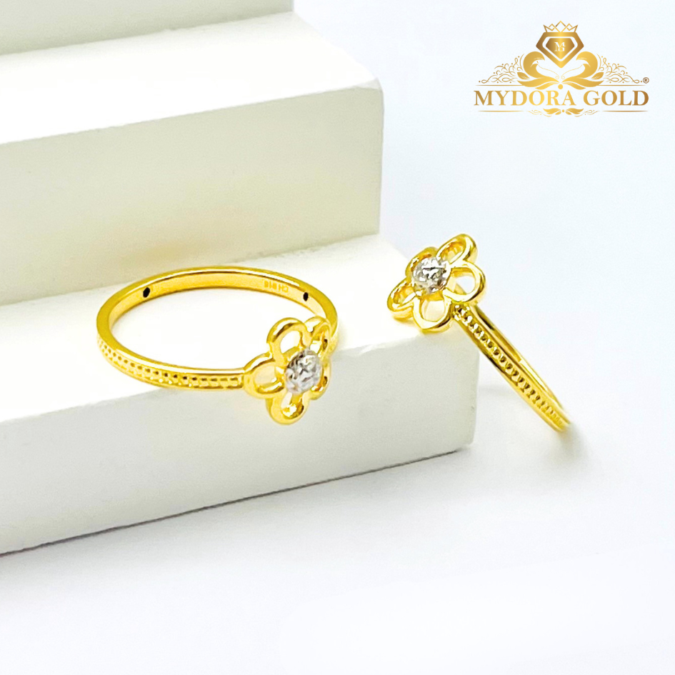 MYDORA Cincin Minimalist Bunga Daisy Manis (5G) l EMAS 916/22K