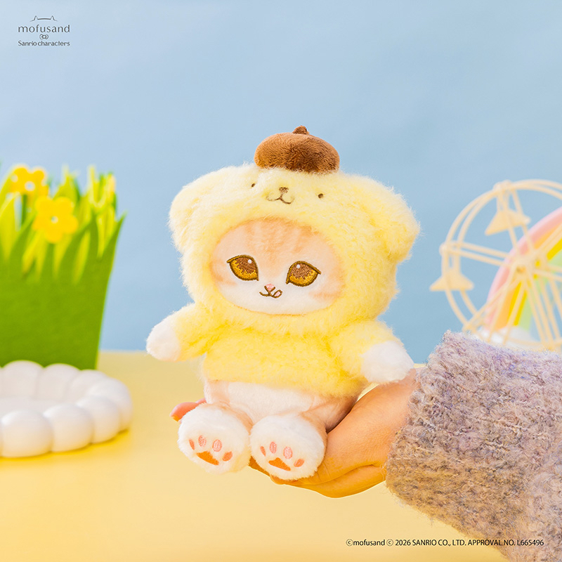 🎀【預訂】Sanrio x Mofusand 貓咪公仔掛飾 - Pompompurin