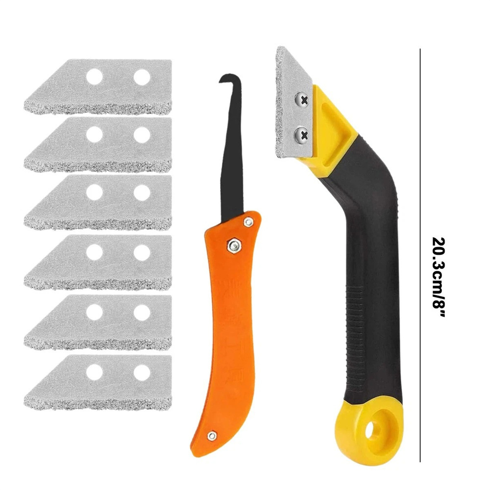 瓷磚地磚美縫勾刀套裝 9件套 黃色 UA0540