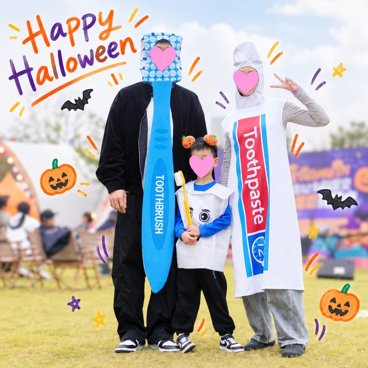 萬聖節搞笑牙膏牙刷情侶老Best服裝套裝,香港現貨Lets Cosplay CPL1007 COS4094-COS4095