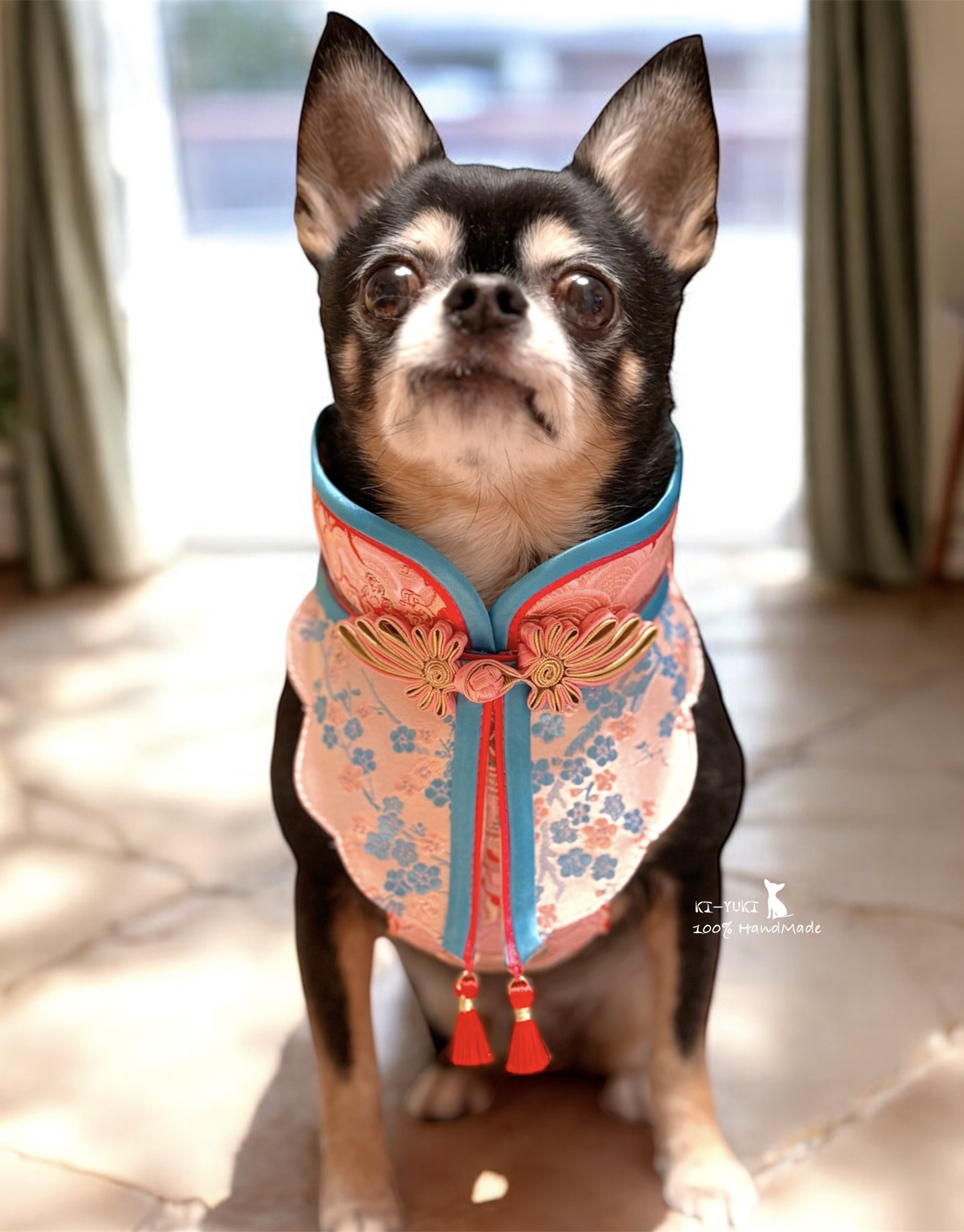 2026新春作品 賀歲寵物外出胸背帶 唐裝風格