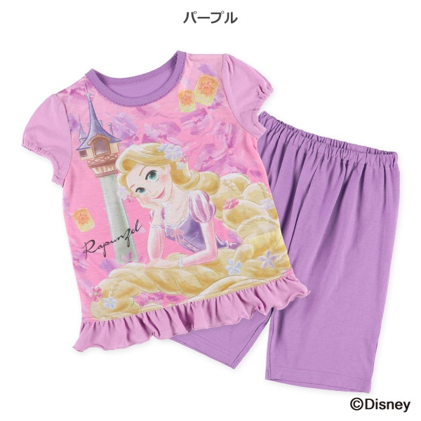 🇯🇵預訂 日本直送🇯🇵清爽材質長髮公主印花荷葉邊短袖家居服上下套裝