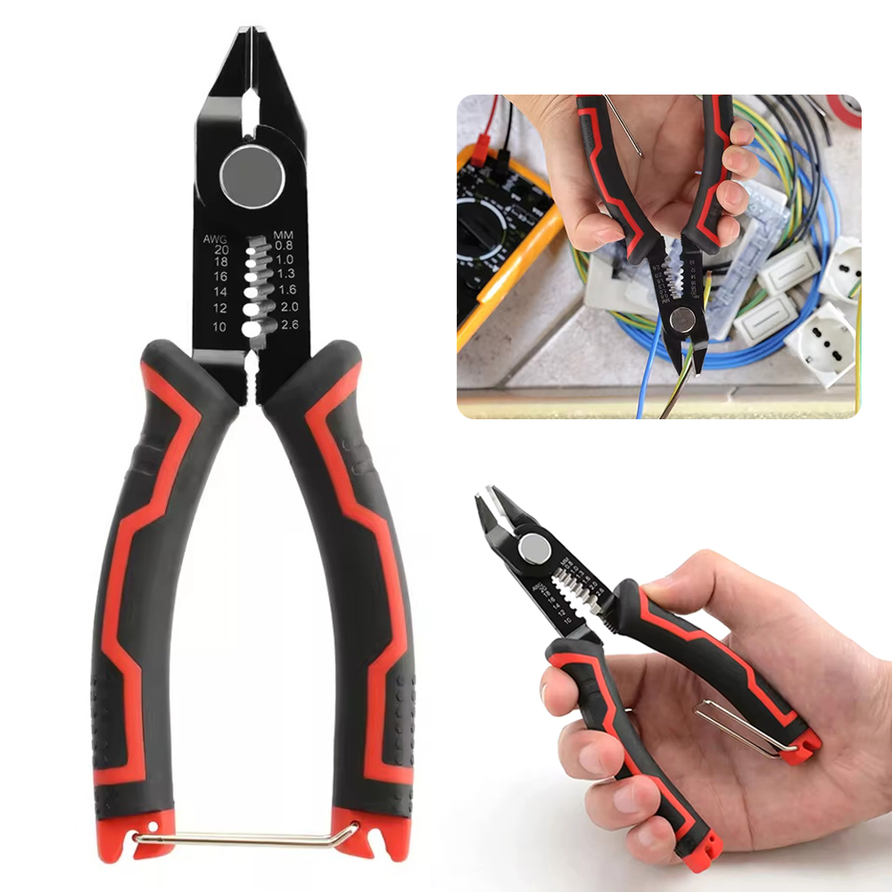 斜口剝線鉗 紅色 UB0262