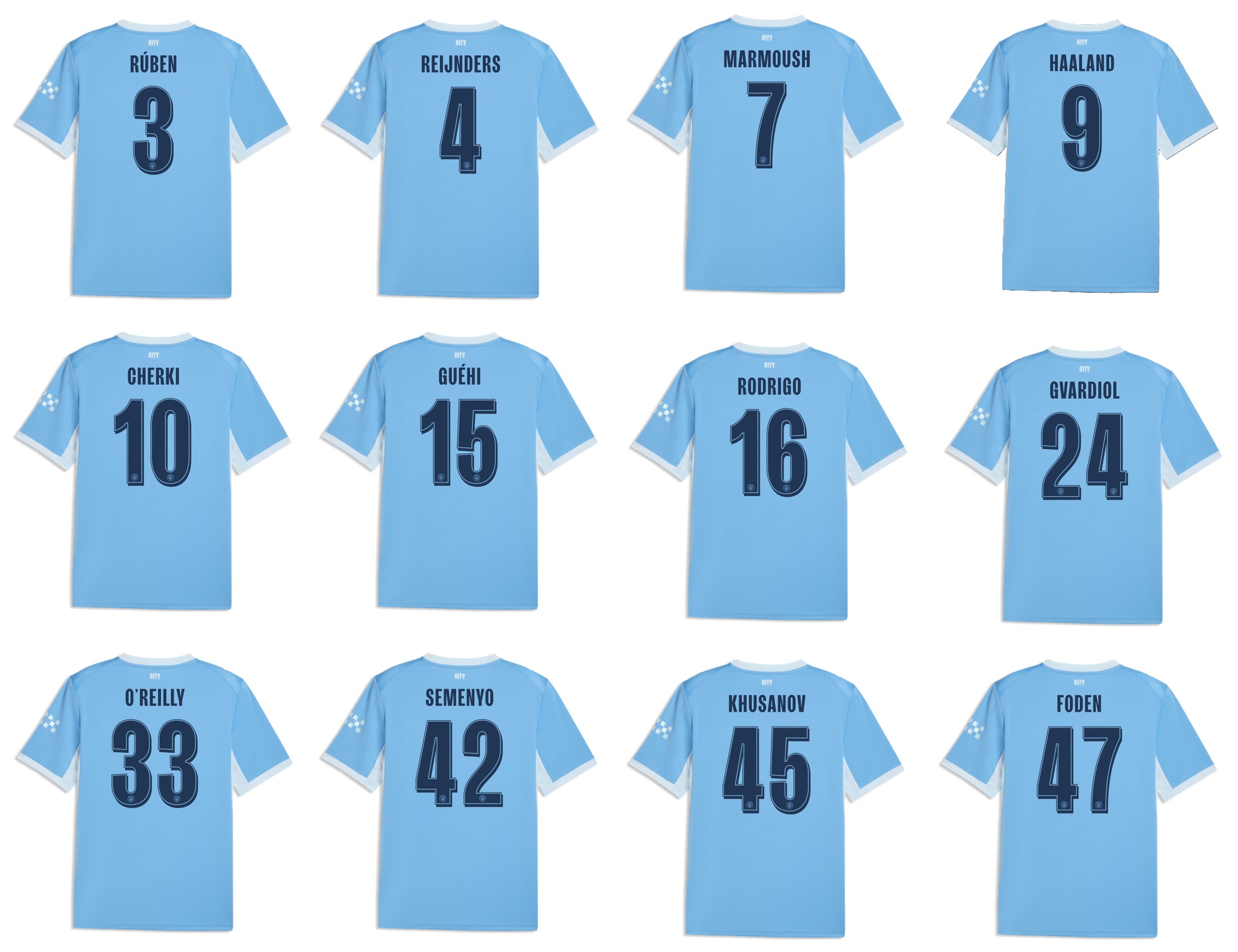 Manchester City 曼城 2026-27 主場/作客/三客球衣杯賽印字 (內有多選)