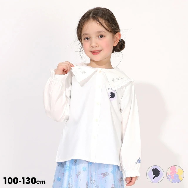 🆕【⭐訂購⭐】 🇯🇵日本直送🌀#DisneyPrincess / #Frozen #Elsa 刺繡蕾絲領襯衫🌀[ELCA-0040][260311]