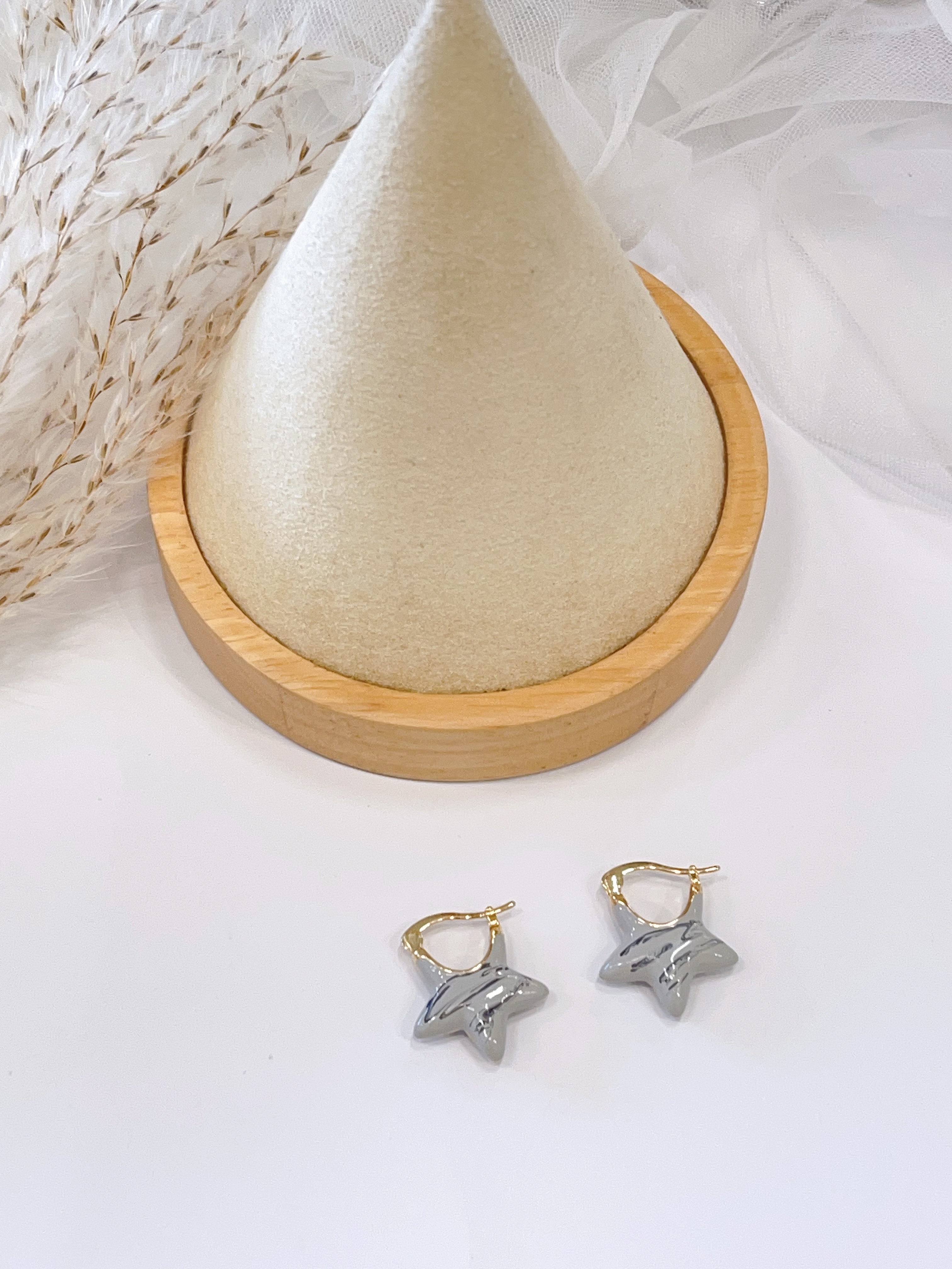 好可爱的星星耳环！