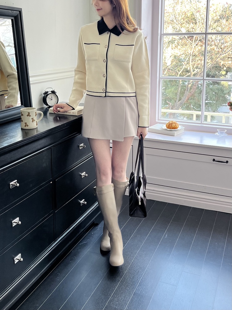 Front-Overlap Skorts (Mocha Beige)