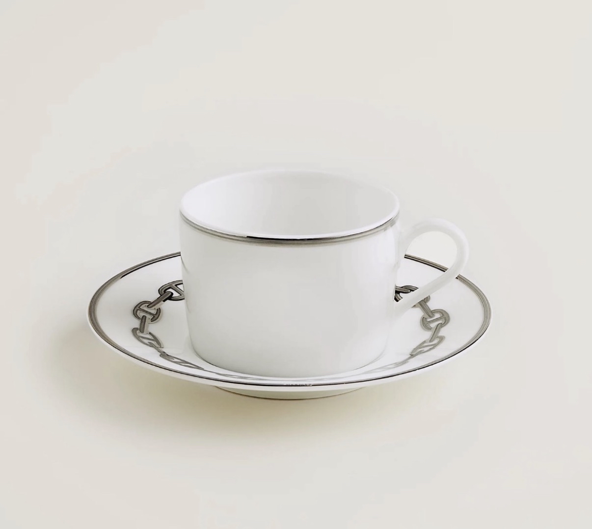 Hermes  絕版銀豬鼻茶杯一合2套