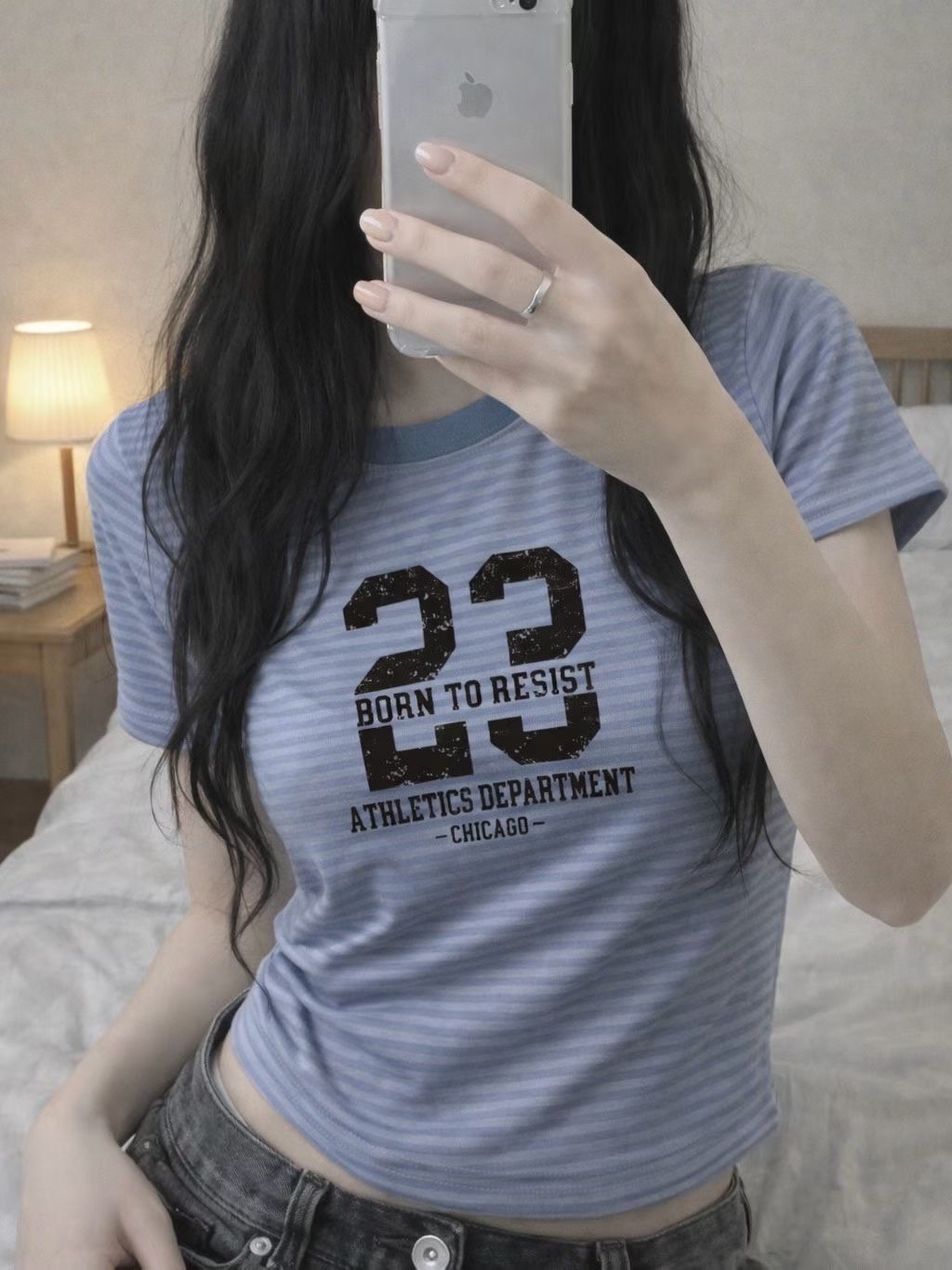 韓國23間條修腰top