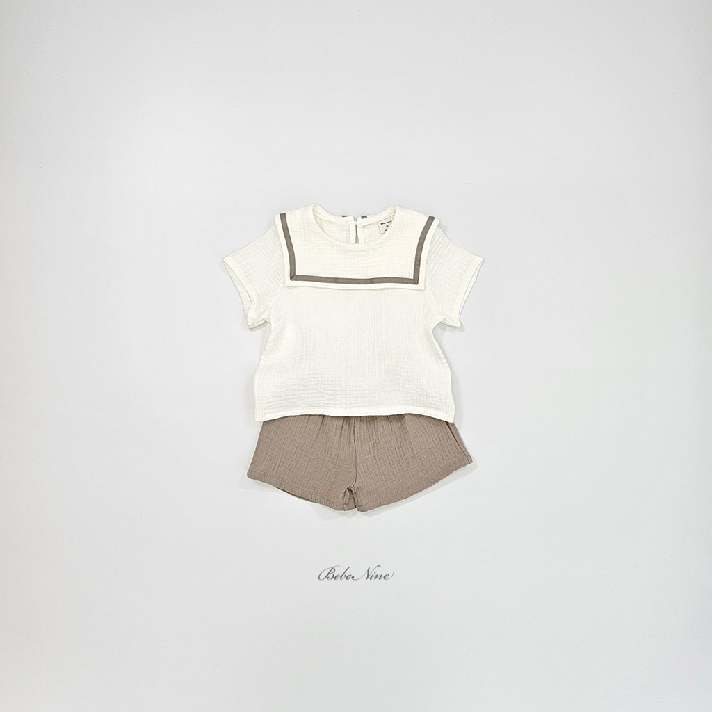 ☀️預訂 韓國直送☀️🇰🇷Bebenine三色海洋風水手方領純棉上下套裝