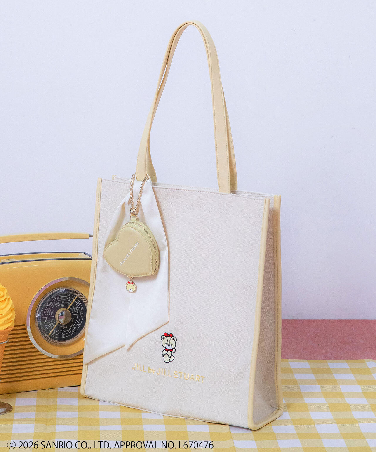 🎀【預訂】 JILL by JILL STUART Tiny Chum Collaboration Tote Bag - Cream