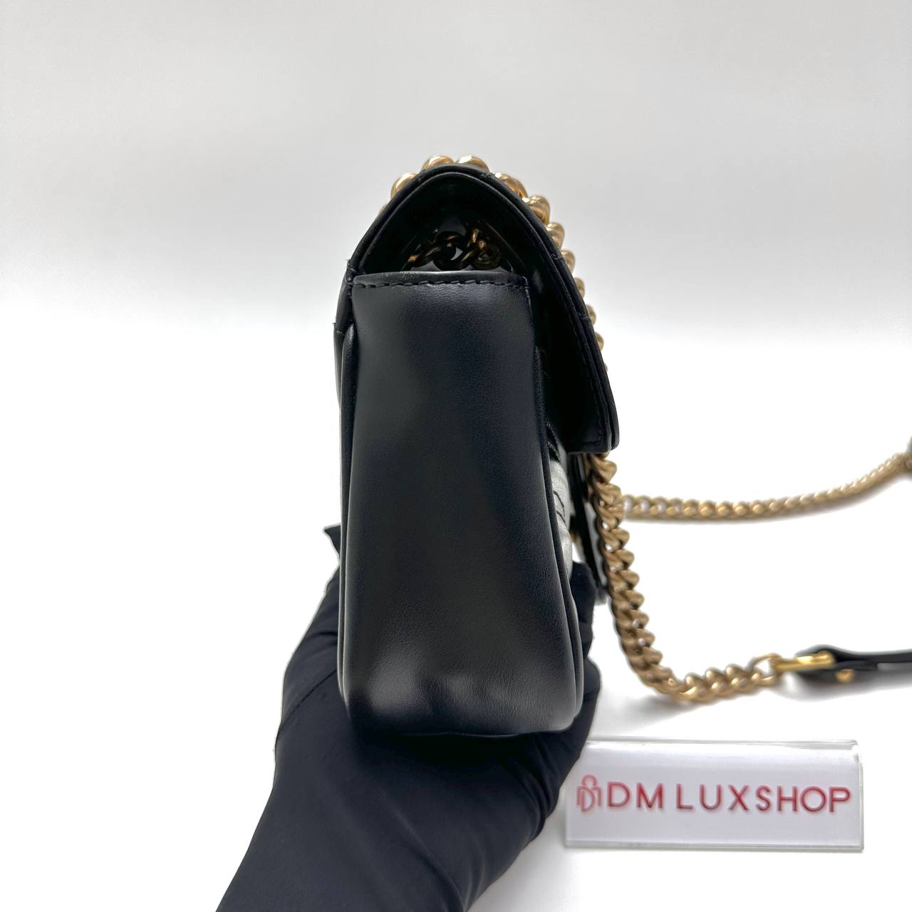 Gucci Black Mini GG Marmont GHW