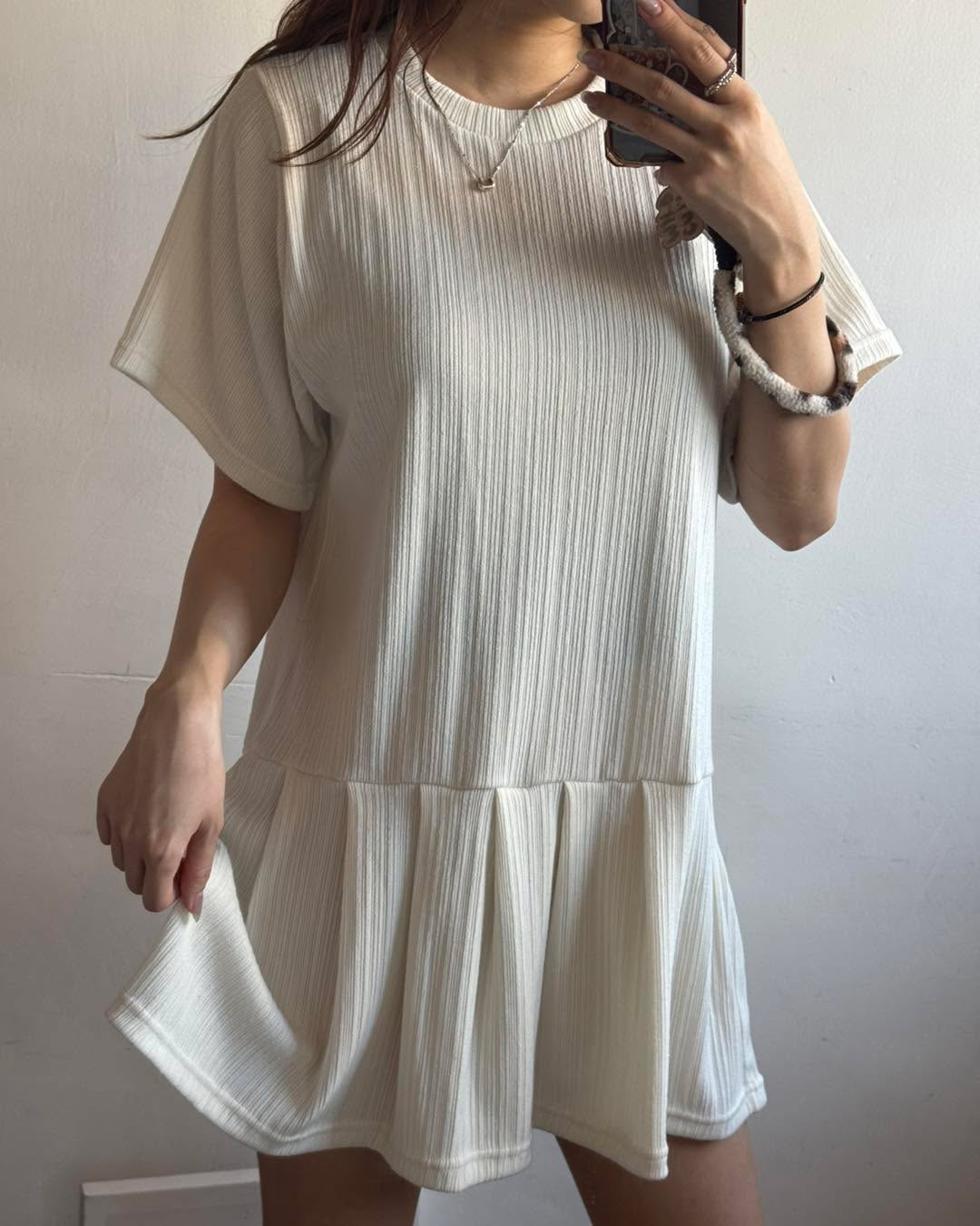 暗直紋百摺娃娃裙