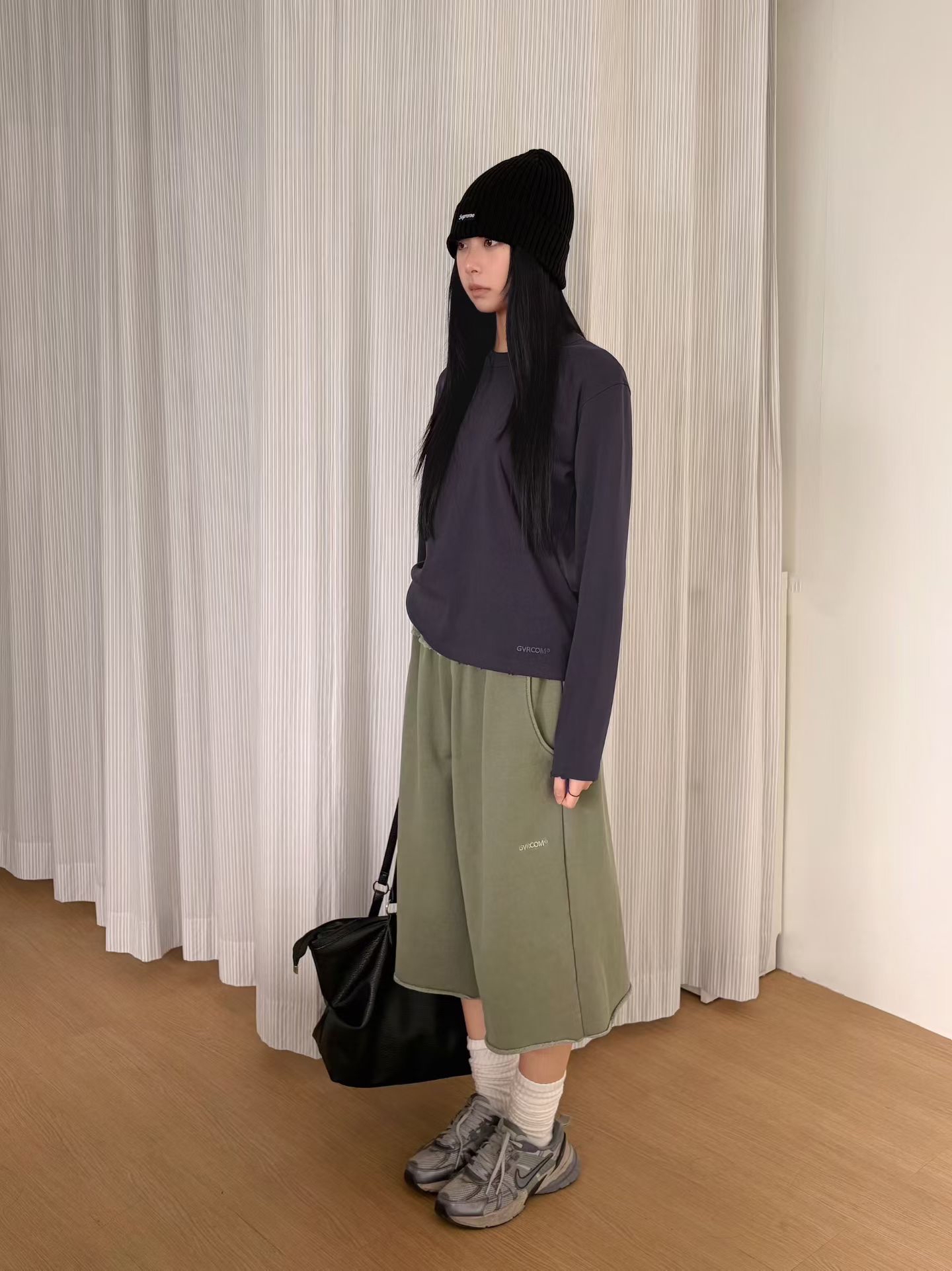 Washed cotton shorts