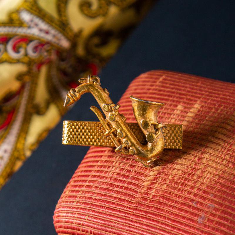 C.a. 1960s Saxophone Short Tie Clip(EA1718)