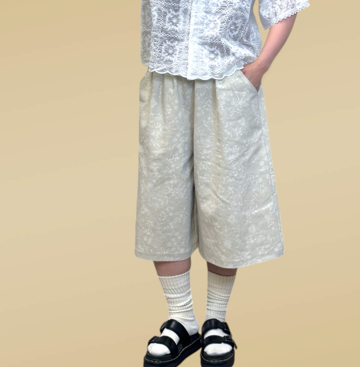 221125 暗印花牛仔褲