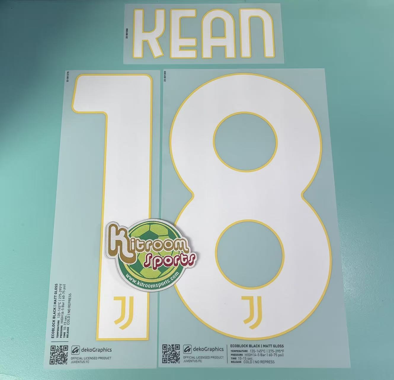 2023-24 Juventus Home Nameset #18 KEAN