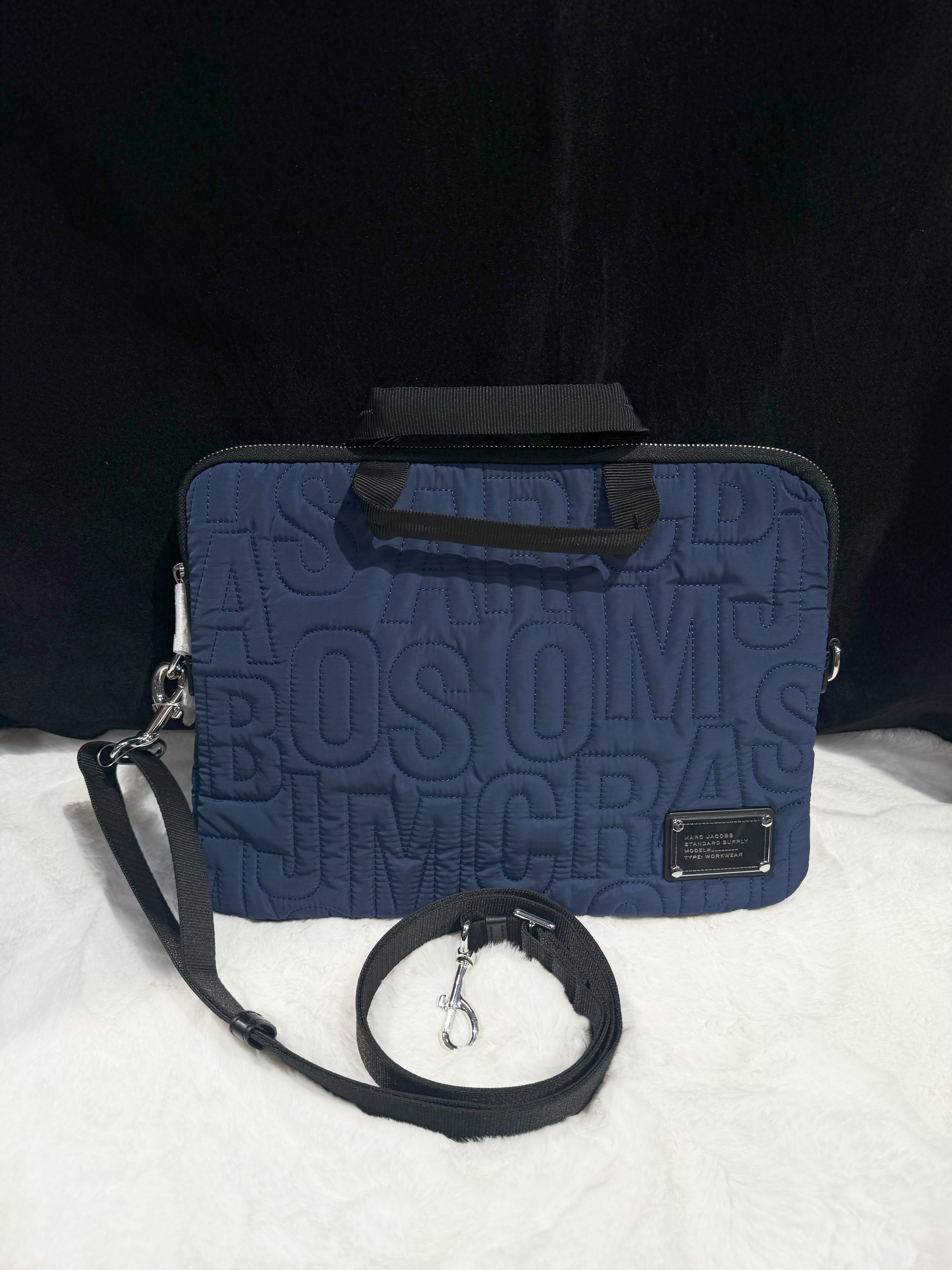 Marc Jacobs laptop bag quilted/navy