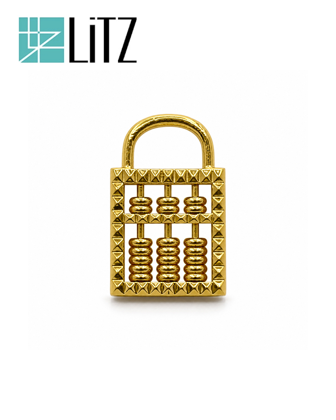 916 Gold Abacus Padlock Pendant 3.09g GP0013904
