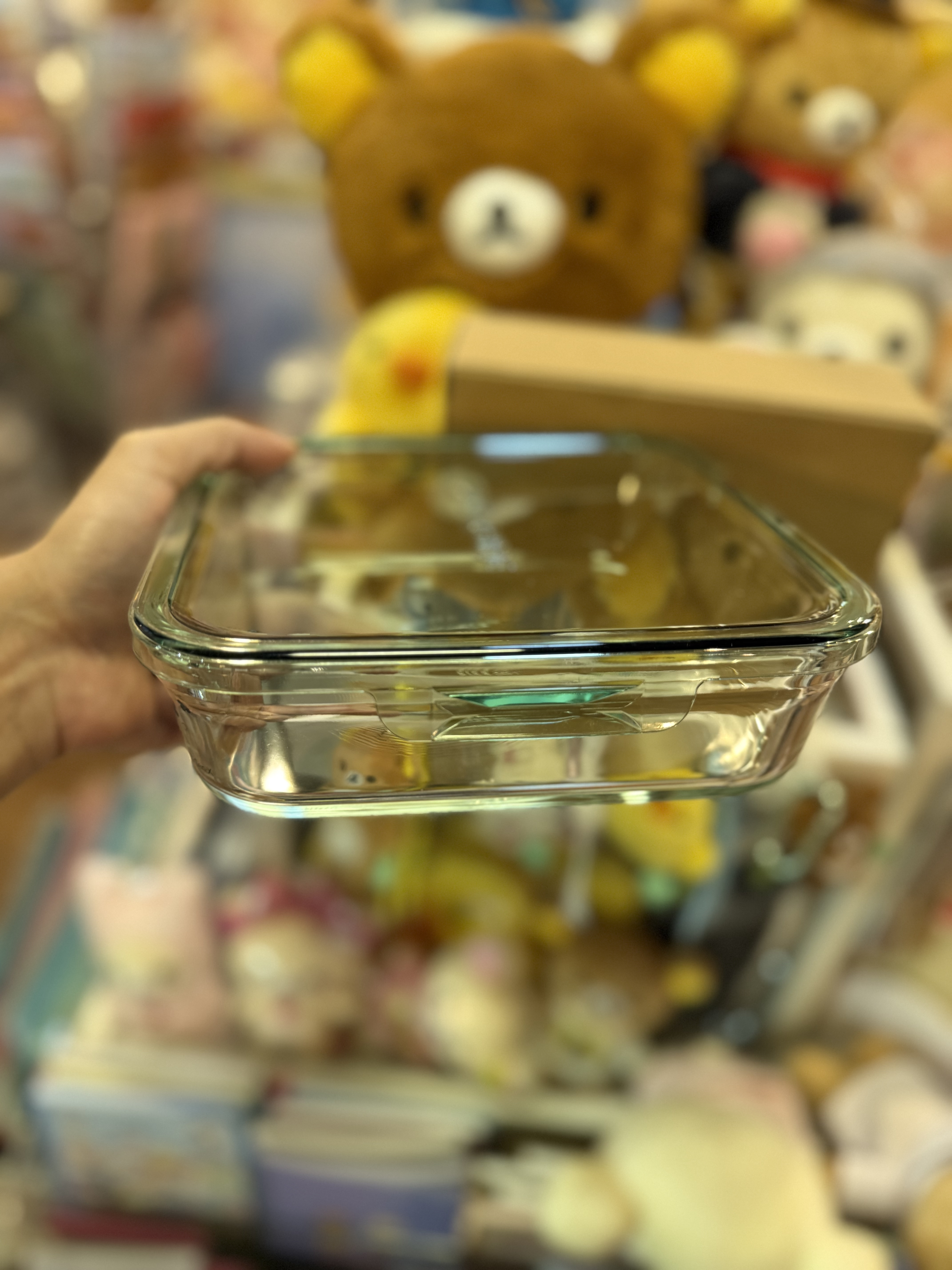 《現貨》全新日本專店限定 Rilakkuma 耐熱玻璃製食物盒（1200 ml)