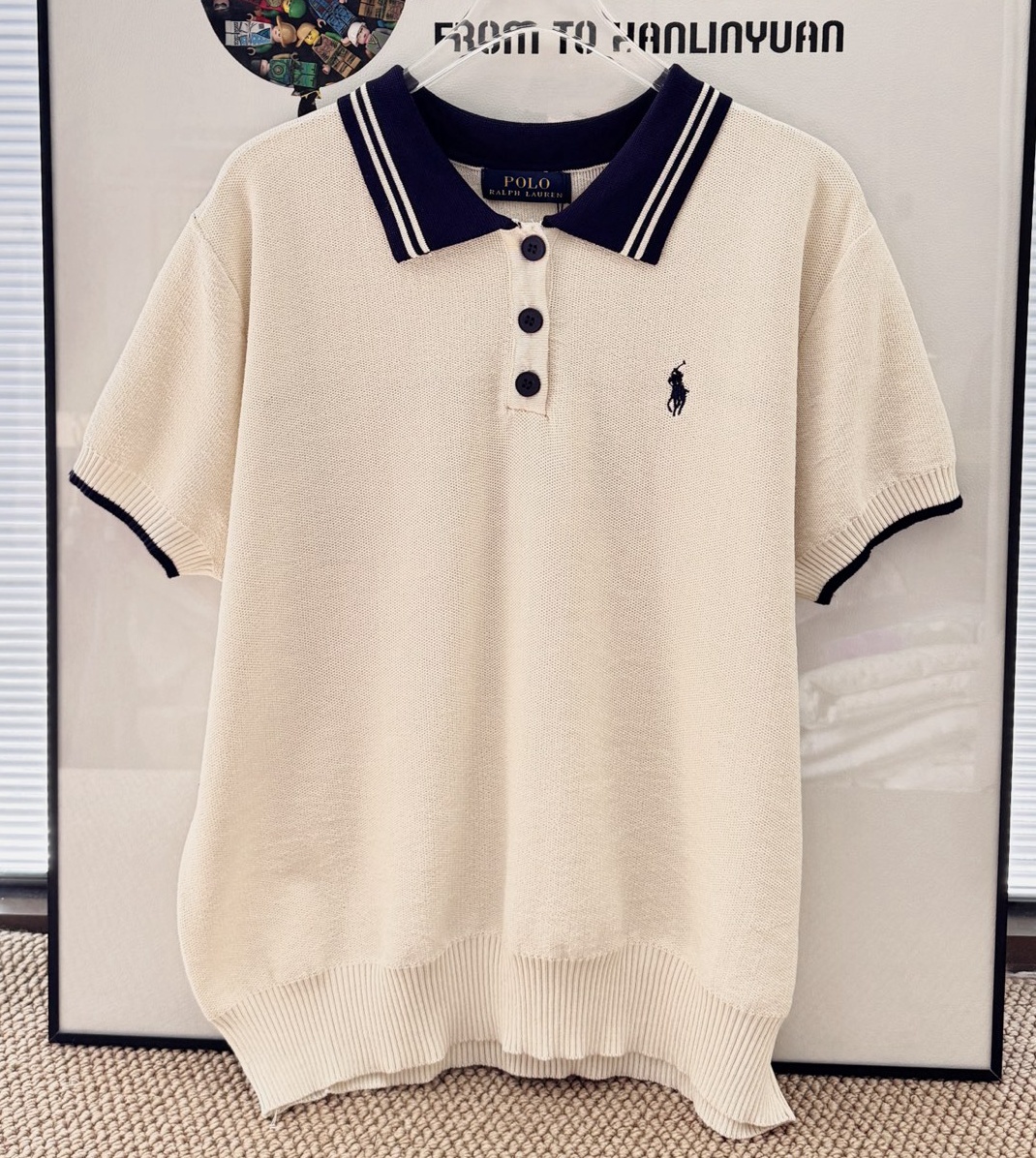 Polo Ralph Lauren 復古勾織肌理針織短袖POLO