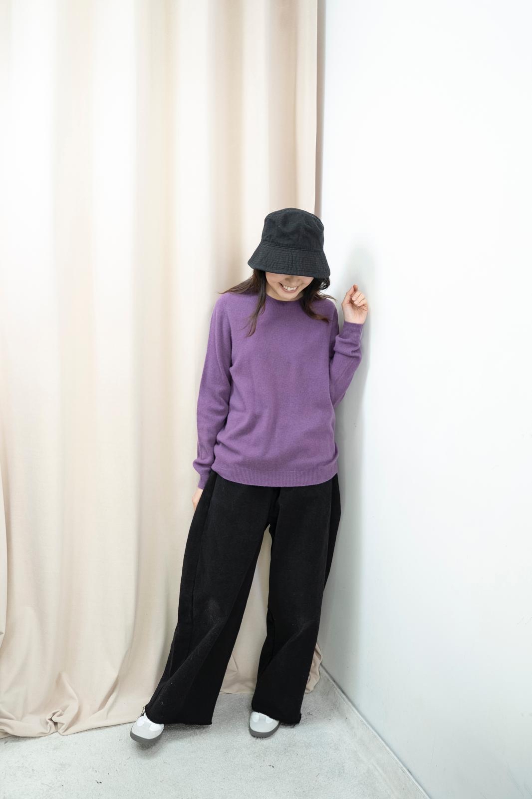 合身羊毛上衣（紫色）