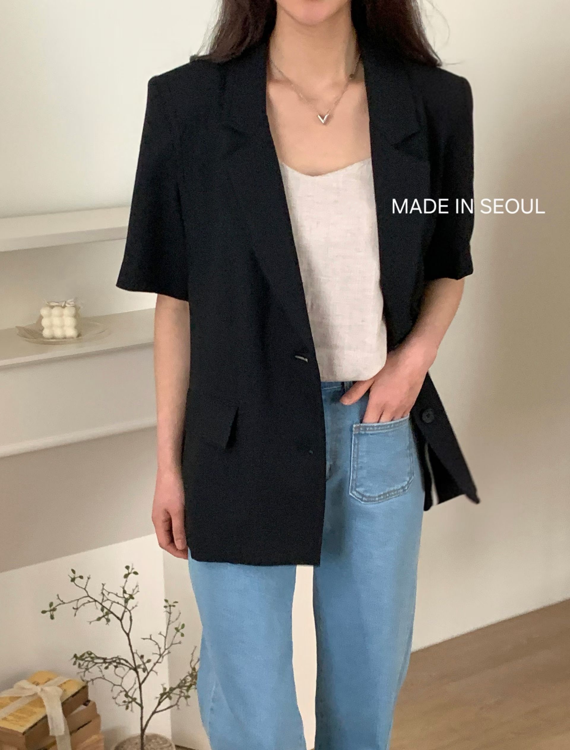 G6255 韓國🇰🇷短袖西裝外套