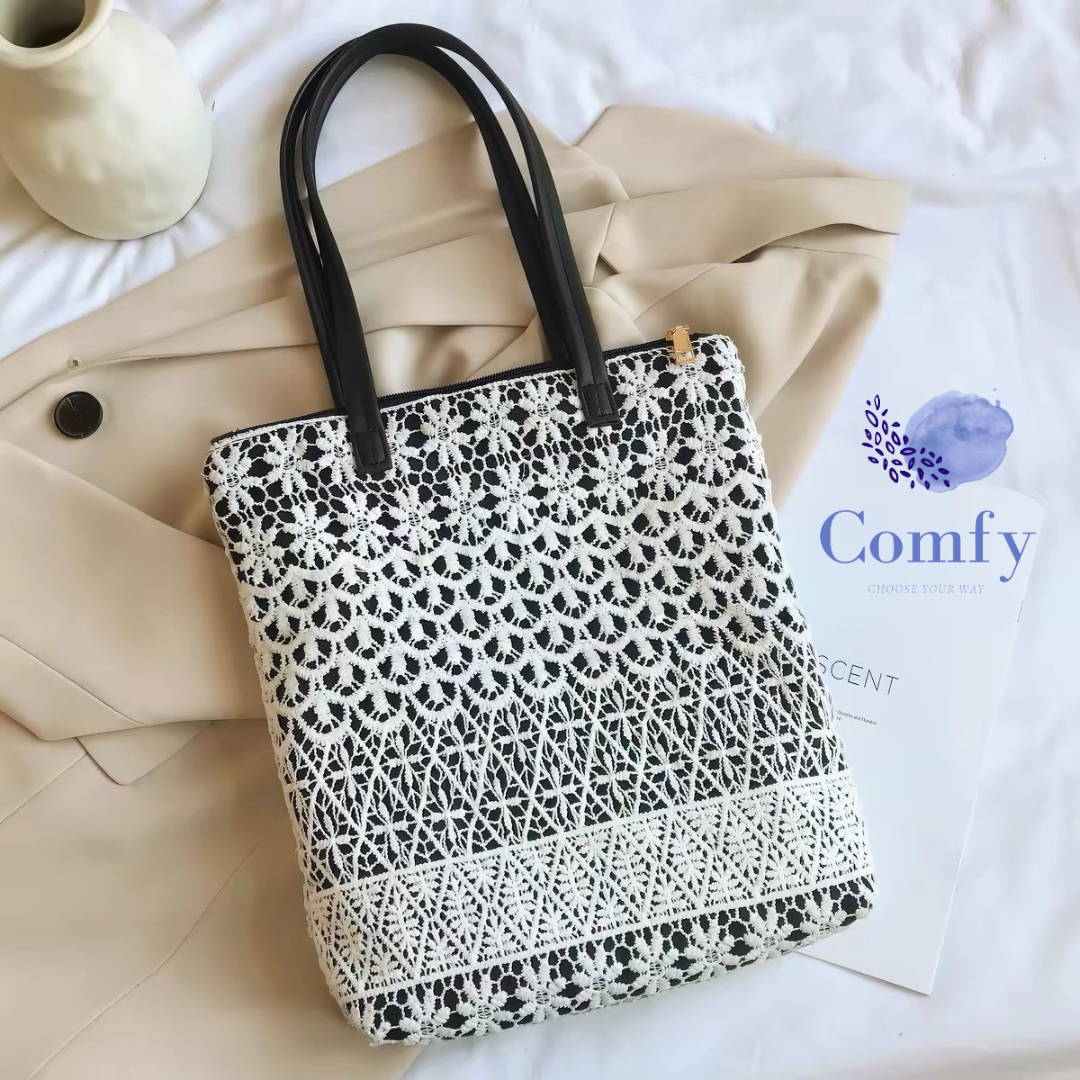 Comfy復古哩士鈎花手提袋