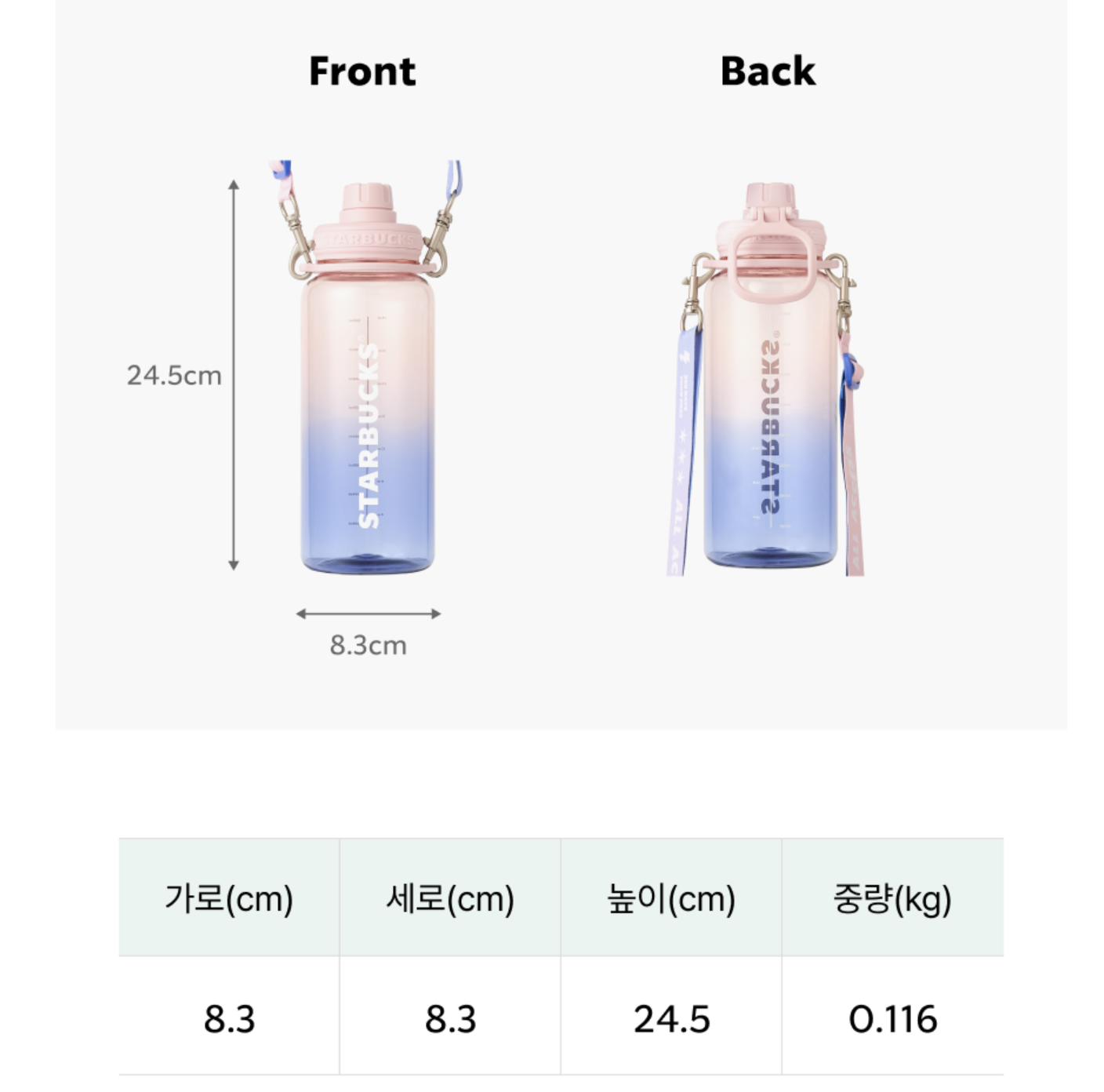 夏季海洋系列｜ 韓國 Starbucks 星巴克 巨無霸大容量 水樽｜Taka Water Bottle 946ml