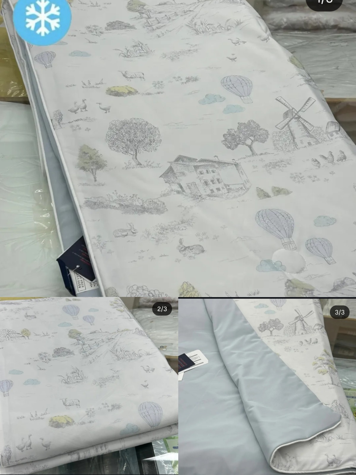 🇰🇷韓國廣藏市場 白色田園涼感被（單人150×200cm）｜100%涼感紗❄️🤍🛏️
