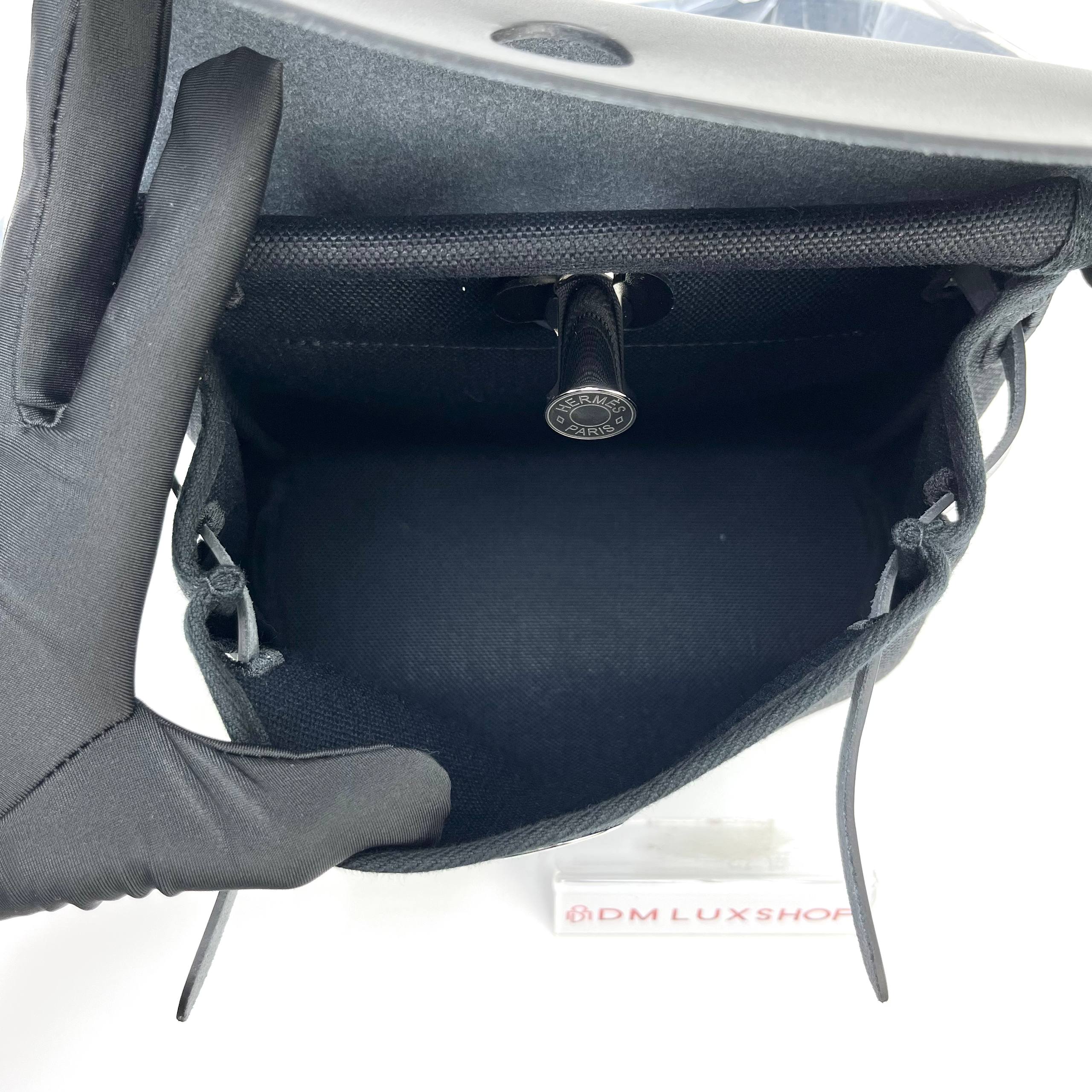 Hermes Mini Herbag Noir PHW (Stamp G)