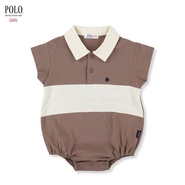 🇯🇵限量預訂 日本直送🇯🇵Polo Baby四色小馬刺繡粗條紋企領短袖包屁衣