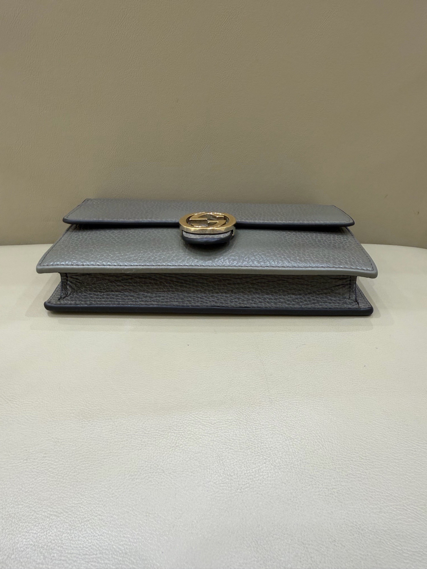 【預訂貨品】Gucci雙G灰色牛皮woc