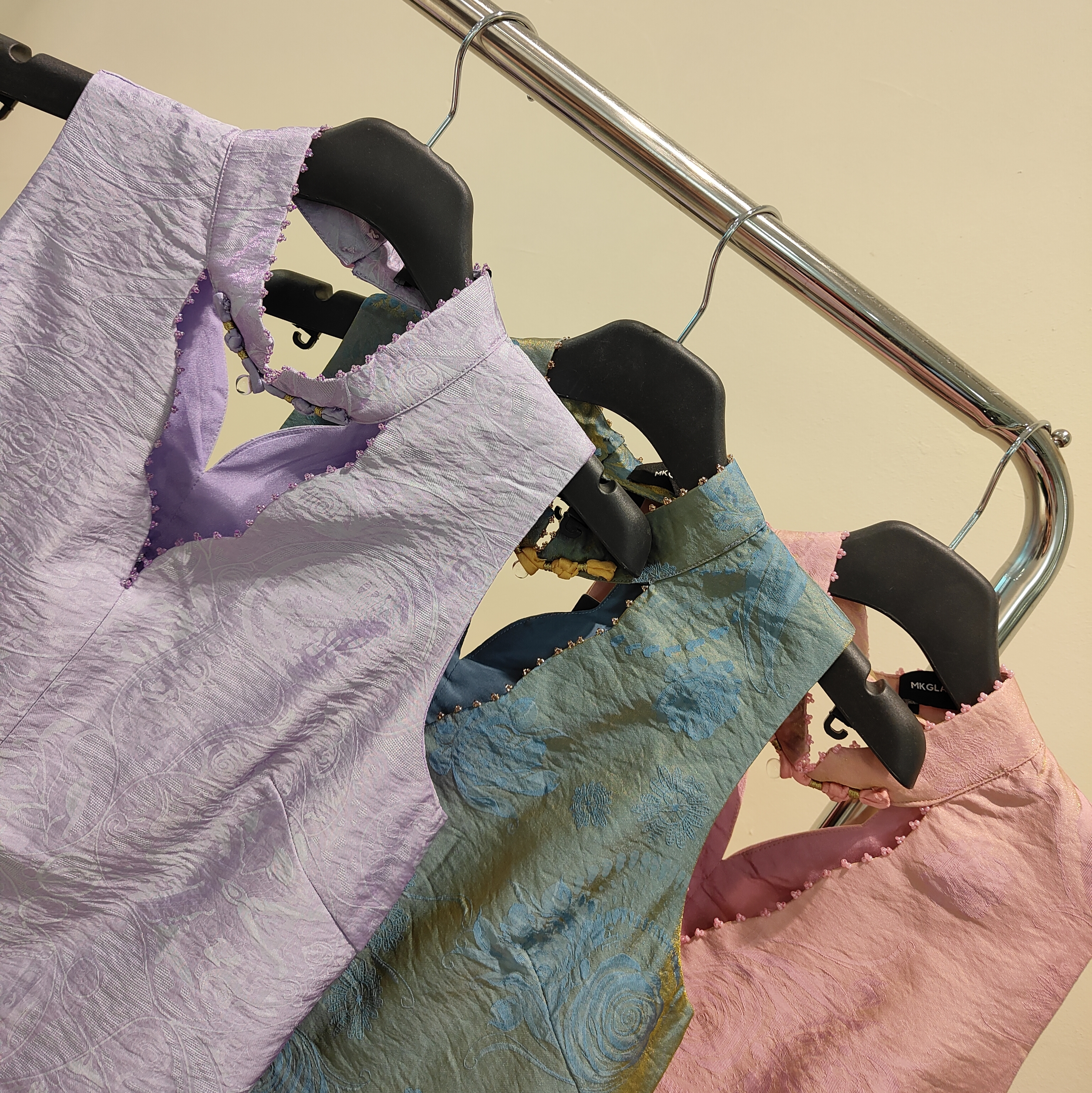 独家胸前绣珠旗袍上衣 2607