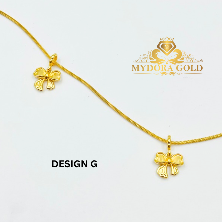 MYDORA Charm Lacy Ribbon Full Gold (5G) l EMAS 916/22K