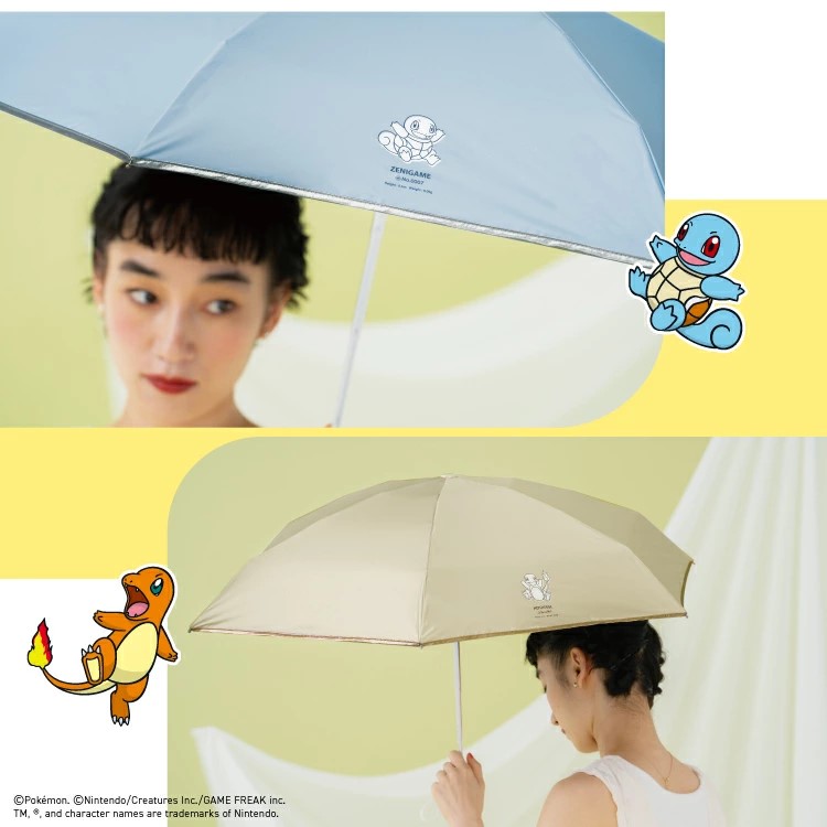 現貨🌸日本直送 |Wpc. x Pokémon寶可夢-迷你縮骨遮太陽傘/雨傘/100%完全遮光摺疊傘/晴雨兼用雨具