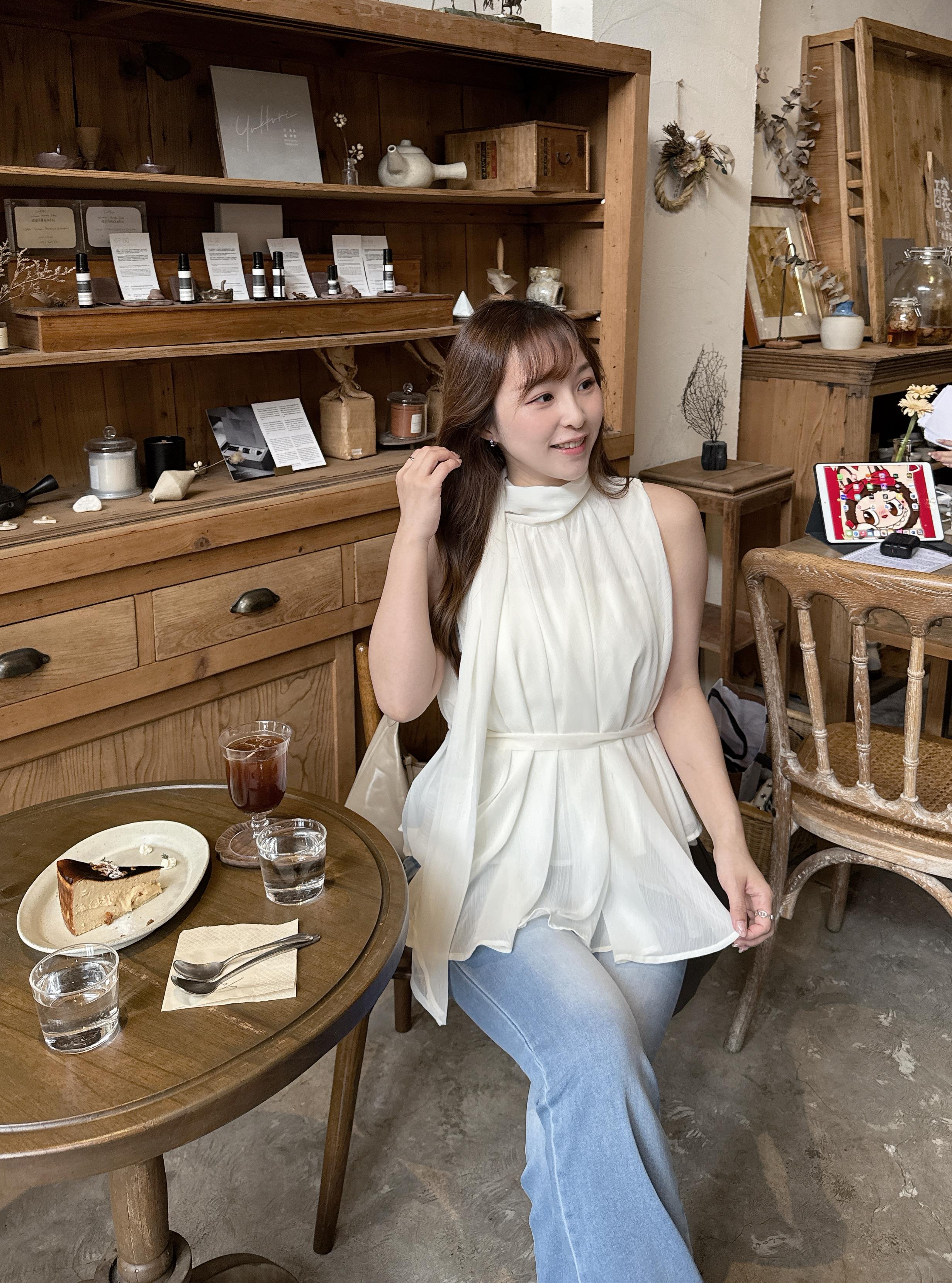 【韓感滿滿/賢智同款】仙集雪紡垂感上衣