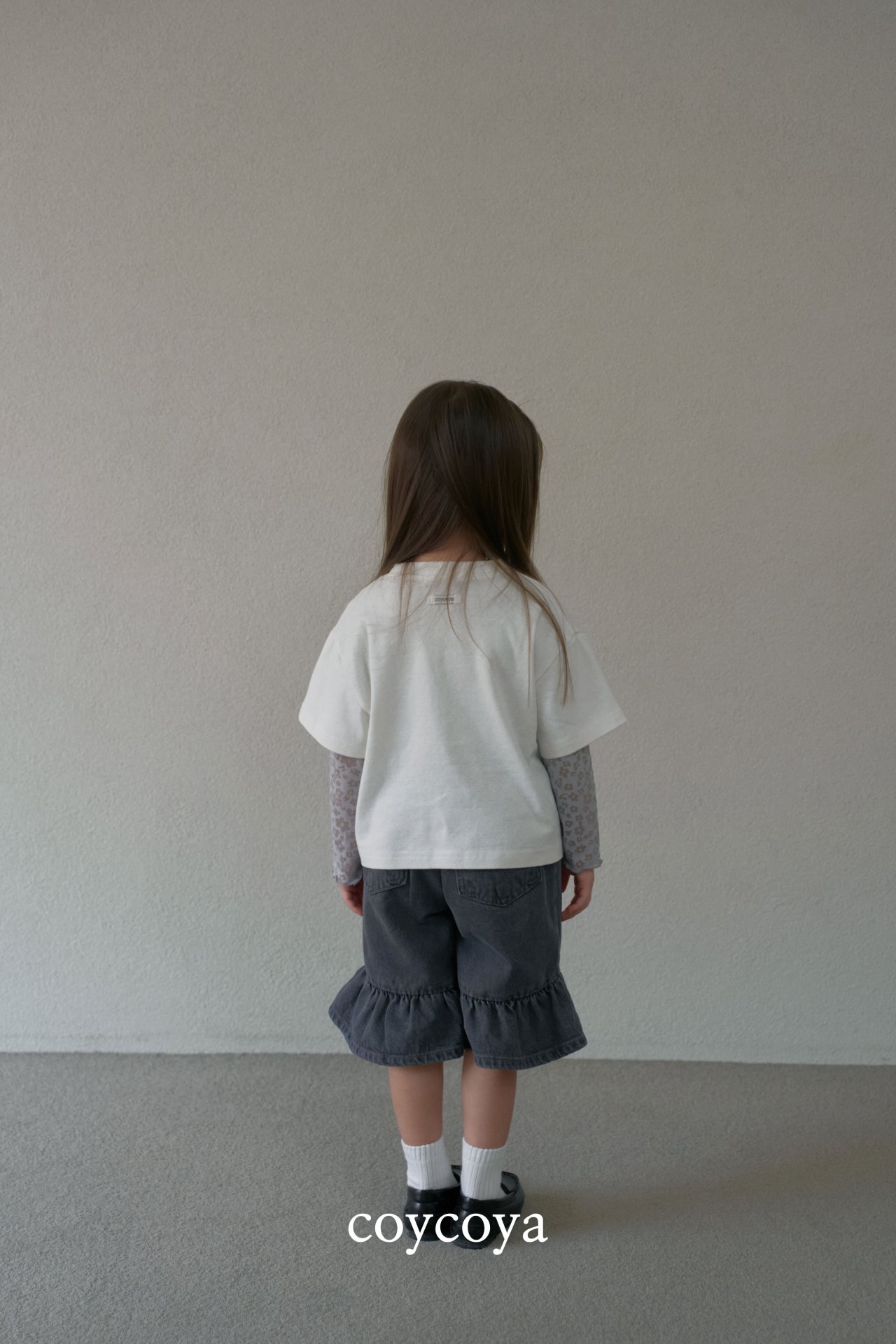 🌸預訂 韓國直送🌸🇰🇷COYCOYA兩色荷葉邊寬鬆牛仔褲