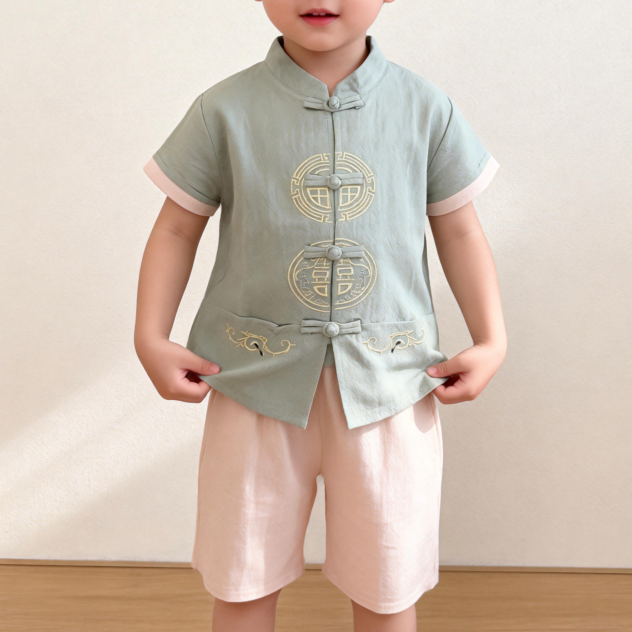 031842G | Traditional Chinese Style Outfit for Toddlers