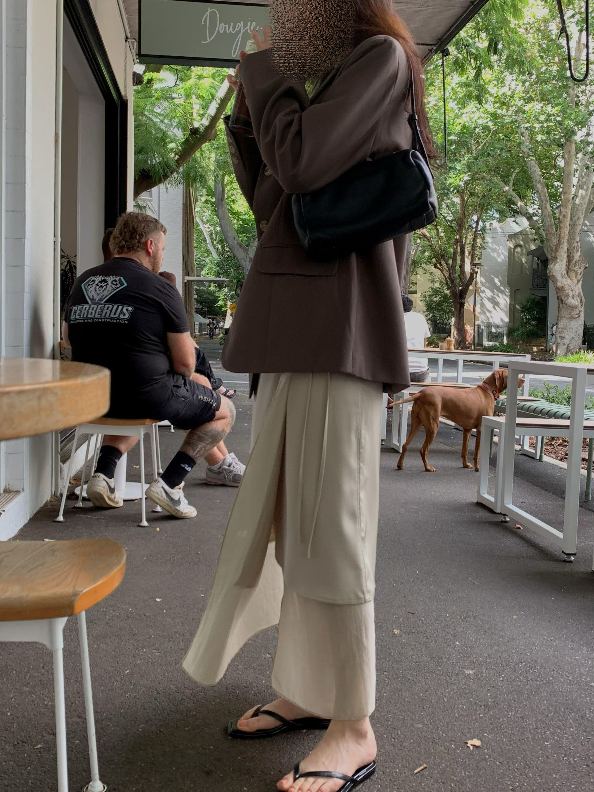 Double layers wrapped long skirt