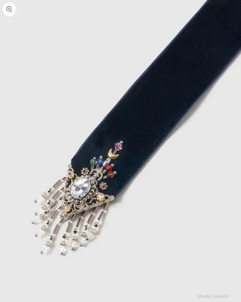 《Pre-Order》(受注) 5 Sailor Guardians crystal silver tip velvet long ribbon｜tanakadaisuke X Pretty Guardians Sailor Moon (26S44-P)