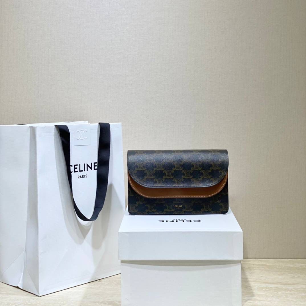 🔥大货实拍图 𝗖𝗘𝗟𝗜𝗡𝗘♥𝗖𝗔𝗡𝗩𝗔𝗦 𝗪𝗢𝗖风琴包 型号：10D852 尺寸：20*11.5cm 𝗖𝗲𝗹𝗶𝗻𝗲的这个𝗪𝗼𝗰包也叫三合一，真的物超所值了！啥都能装啊！pro max生活基本用品都能塞下，还有专门的放卡区，功能齐全太给力了！难怪男生们也偏爱ta！