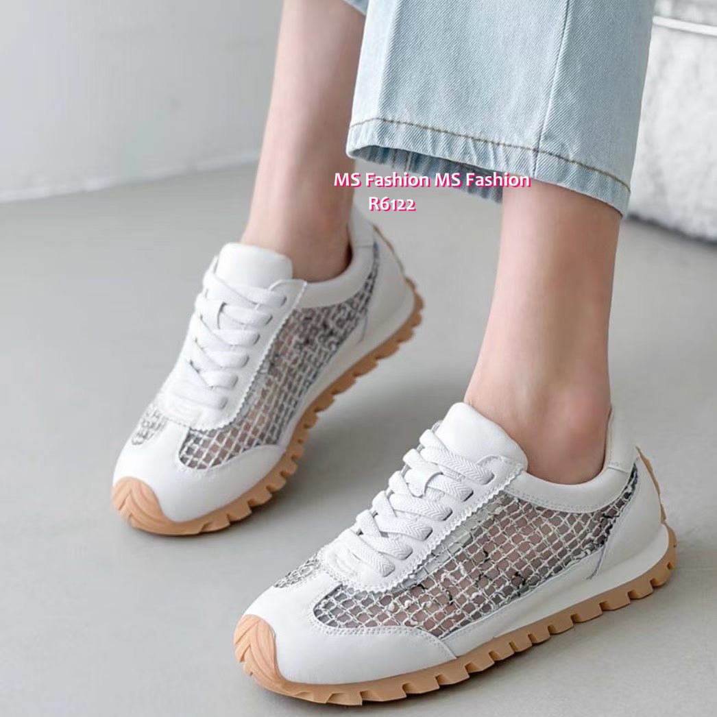 R6122 韓國🇰🇷真皮拼網料sneakers
